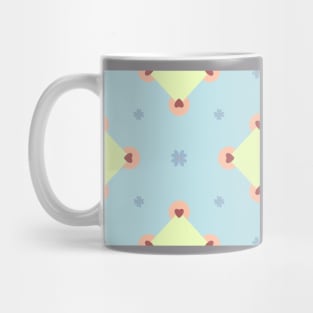 Pastel heart-flower seamless pattern Mug